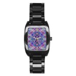 Cobalt arabesque Stainless Steel Barrel Watch