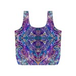 Cobalt arabesque Full Print Recycle Bag (S) Front