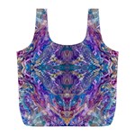 Cobalt arabesque Full Print Recycle Bag (L)