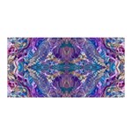 Cobalt arabesque Satin Wrap 35  x 70 