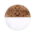 Cobalt arabesque Classic Marble Wood Coaster (Round) 