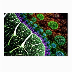 Digital Art Fractal Abstract Artwork 3d Floral Pattern Waves Vortex Sphere Nightmare Postcard 4 x 6  (pkg Of 10) by Cemarart