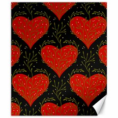 Love Hearts Pattern Style Canvas 8  X 10  by Grandong