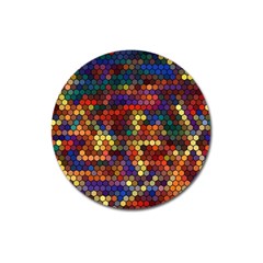 Hexagon Honeycomb Pattern Magnet 3  (round) by Grandong