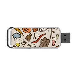 Halloween Doodle Autumn Pumpkin Portable Usb Flash (one Side)