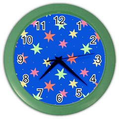 Background Star Darling Galaxy Color Wall Clock by Maspions