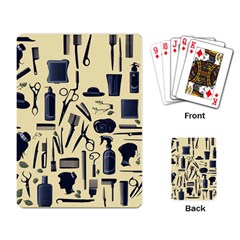 Elegant Hairdresser Pattern Cream Playing Cards Single Design (rectangle) by TetiBright