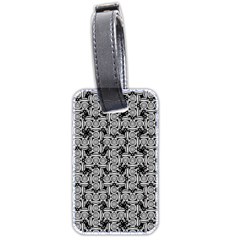 Ethnic Symbols Motif Black And White Pattern Luggage Tag (two Sides) by dflcprintsclothing