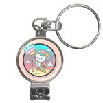 Boy Astronaut Cotton Candy Childhood Fantasy Tale Literature Planet Universe Kawaii Nature Cute Clou Nail Clippers Key Chain