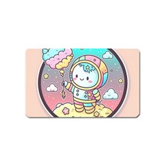 Boy Astronaut Cotton Candy Childhood Fantasy Tale Literature Planet Universe Kawaii Nature Cute Clou Magnet (name Card)