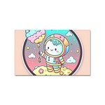 Boy Astronaut Cotton Candy Childhood Fantasy Tale Literature Planet Universe Kawaii Nature Cute Clou Sticker Rectangular (10 pack)