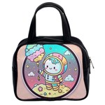 Boy Astronaut Cotton Candy Childhood Fantasy Tale Literature Planet Universe Kawaii Nature Cute Clou Classic Handbag (Two Sides)