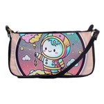 Boy Astronaut Cotton Candy Childhood Fantasy Tale Literature Planet Universe Kawaii Nature Cute Clou Shoulder Clutch Bag