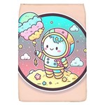 Boy Astronaut Cotton Candy Childhood Fantasy Tale Literature Planet Universe Kawaii Nature Cute Clou Removable Flap Cover (L)