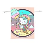 Boy Astronaut Cotton Candy Childhood Fantasy Tale Literature Planet Universe Kawaii Nature Cute Clou Lightweight Drawstring Pouch (S)