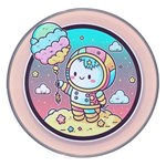 Boy Astronaut Cotton Candy Childhood Fantasy Tale Literature Planet Universe Kawaii Nature Cute Clou Wireless Fast Charger(White)