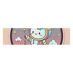 Boy Astronaut Cotton Candy Childhood Fantasy Tale Literature Planet Universe Kawaii Nature Cute Clou Banner and Sign 4  x 1 
