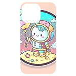 Boy Astronaut Cotton Candy Childhood Fantasy Tale Literature Planet Universe Kawaii Nature Cute Clou iPhone 14 Pro Max Black UV Print Case