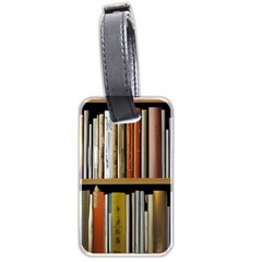 Book Nook Books Bookshelves Comfortable Cozy Literature Library Study Reading Reader Reading Nook Ro Luggage Tag (two Sides) by Maspions
