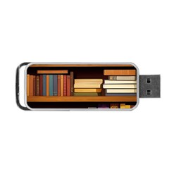 Book Nook Books Bookshelves Comfortable Cozy Literature Library Study Reading Room Fiction Entertain Portable Usb Flash (one Side) by Maspions