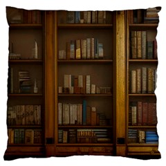 Books Book Shelf Shelves Knowledge Book Cover Gothic Old Ornate Library Standard Premium Plush Fleece Cushion Case (one Side) by Maspions
