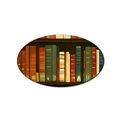 Books Bookshelves Library Fantasy Apothecary Book Nook Literature Study Sticker (oval) by Grandong