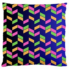 Background Pattern Geometric Pink Yellow Green Standard Premium Plush Fleece Cushion Case (two Sides) by Maspions