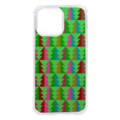 Trees Pattern Retro Pink Red Yellow Holidays Advent Christmas Iphone 14 Pro Max Tpu Uv Print Case by Maspions