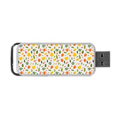 Background Pattern Flowers Leaves Autumn Fall Colorful Leaves Foliage Portable Usb Flash (one Side) by Maspions