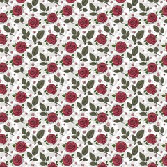 Roses Flowers Leaves Pattern Scrapbook Paper Floral Background Play Mat (rectangle) by Maspions