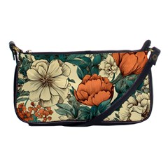 Flowers Pattern Texture Art Colorful Nature Painting Surface Vintage Shoulder Clutch Bag by Maspions