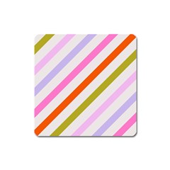 Lines Geometric Background Square Magnet by Maspions