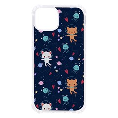 Cute Astronaut Cat With Star Galaxy Elements Seamless Pattern Iphone 13 Tpu Uv Print Case by Apen