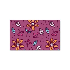 Flowers Petals Leaves Foliage Sticker (rectangular)