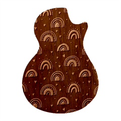 Wallpaper Pattern Rainbow Guitar Shape Wood Guitar Pick Holder Case And Picks Set