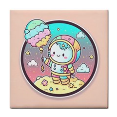 Boy Astronaut Cotton Candy Childhood Fantasy Tale Literature Planet Universe Kawaii Nature Cute Clou Face Towel by Maspions