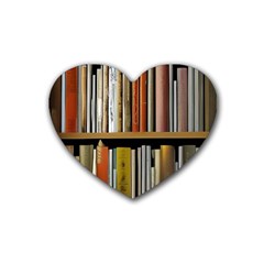Book Nook Books Bookshelves Comfortable Cozy Literature Library Study Reading Reader Reading Nook Ro Rubber Coaster (heart) by Maspions