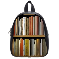 Book Nook Books Bookshelves Comfortable Cozy Literature Library Study Reading Reader Reading Nook Ro School Bag (small) by Maspions