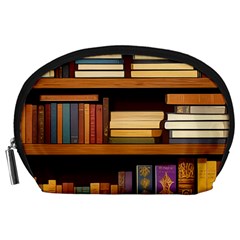 Book Nook Books Bookshelves Comfortable Cozy Literature Library Study Reading Room Fiction Entertain Accessory Pouch (large)