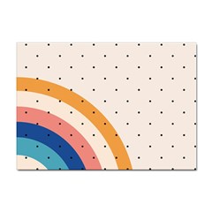 Abstract Geometric Bauhaus Polka Dots Retro Memphis Rainbow Sticker A4 (100 Pack)