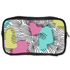 Lines Line Art Pastel Abstract Multicoloured Surfaces Art Toiletries Bag (two Sides)