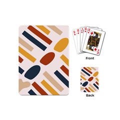 Boho Bohemian Style Design Minimalist Aesthetic Pattern Art Shapes Lines Playing Cards Single Design (mini)