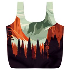 Mountain Travel Canyon Nature Tree Wood Full Print Recycle Bag (xxxl)