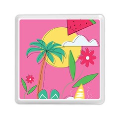Ocean Watermelon Vibes Summer Surfing Sea Fruits Organic Fresh Beach Nature Memory Card Reader (square)