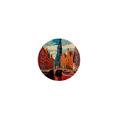 London England Bridge Europe Buildings Architecture Vintage Retro Town City 1  Mini Magnets by Maspions