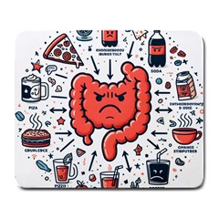 Health Gut Health Intestines Colon Body Liver Human Lung Junk Food Pizza Large Mousepad by Maspions