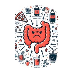 Health Gut Health Intestines Colon Body Liver Human Lung Junk Food Pizza Shower Curtain 48  X 72  (small)  by Maspions