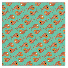 Cute Fish Underwater Sea Ocean Nature Aquarium Goldfish Marine Water Square Satin Scarf (36  X 36 )