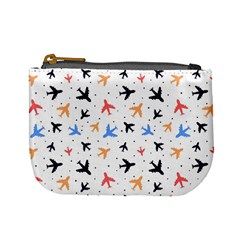 Airplane Pattern Plane Aircraft Fabric Style Simple Seamless Mini Coin Purse