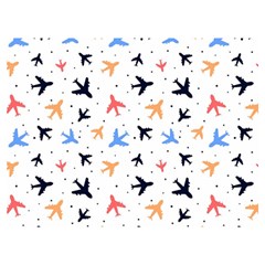 Airplane Pattern Plane Aircraft Fabric Style Simple Seamless Premium Plush Fleece Blanket (extra Small) by Bedest